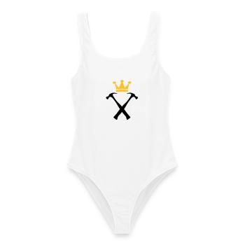 Le Roi des Bricoleurs - Maillot de bain femme - blanc - Devant - AI Model Female 172 dark (172cm)