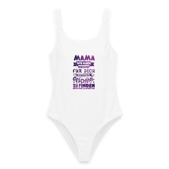 Geschenk für Mama - Frauen Badeanzug - Weiß - Vorne - AI Model Female 172 dark (172cm)