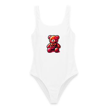 Ours - Maillot de bain femme - blanc - Devant - AI Model Female 172 dark (172cm)