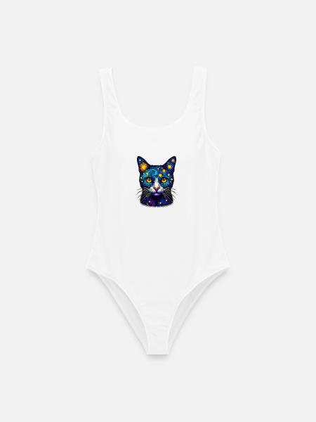 Katze - Frauen Badeanzug - Weiß