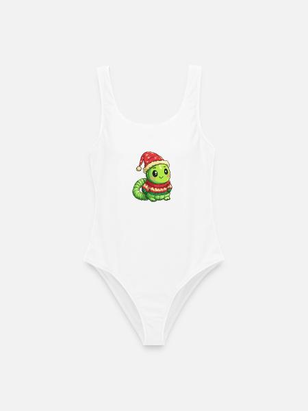 Wurm Weihnachten - Frauen Badeanzug - Weiß