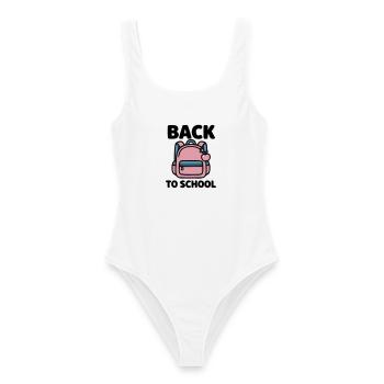 Schulranzen Einschulung Logo - Frauen Badeanzug - Weiß - Vorne - AI Model Female 172 dark (172cm)