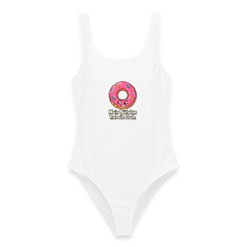 Donut mit Diätlücke - Frauen Badeanzug - Weiß - Vorne - AI Model Female 172 dark (172cm)