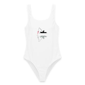 pêcheur - Maillot de bain femme - blanc - Devant - AI Model Female 172 dark (172cm)