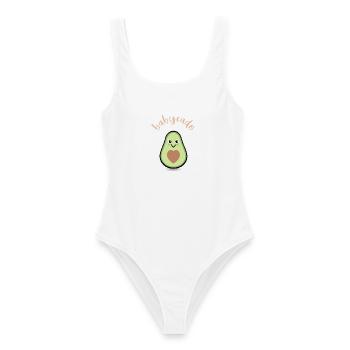 Schwangerschaft Baby Geburt - Frauen Badeanzug - Weiß - Vorne - AI Model Female 172 dark (172cm)