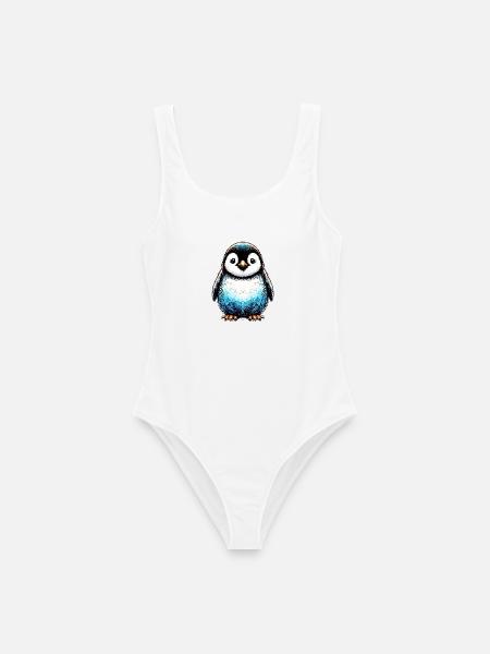 Pinguin - Frauen Badeanzug - Weiß