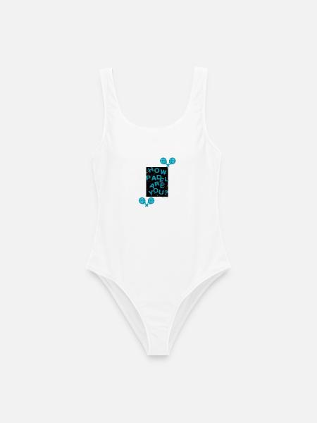 How Padel are you? - Frauen Badeanzug - Weiß