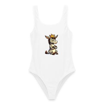 Âne Âne Porte-âne Muli Âne aux longues oreilles Muli - Maillot de bain femme - blanc - Devant - AI Model Female 172 dark (172cm)