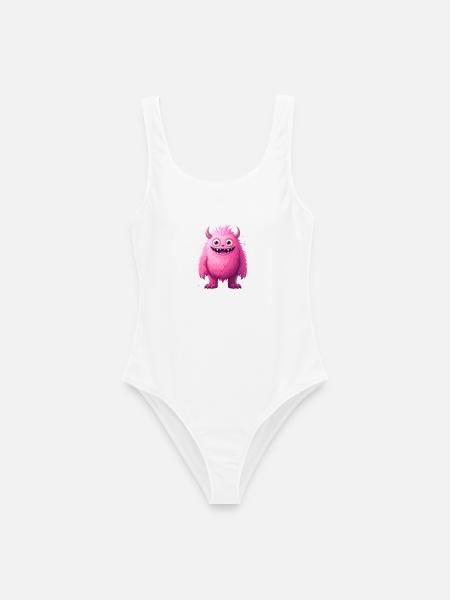 Pinkes Monster - Frauen Badeanzug - Weiß