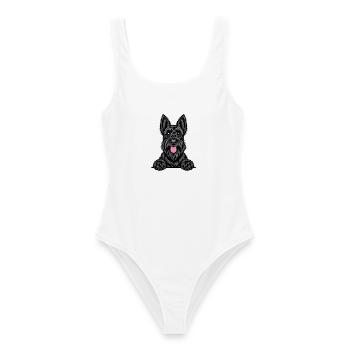 Scottish Terrier - Frauen Badeanzug - Weiß - Vorne - AI Model Female 172 dark (172cm)