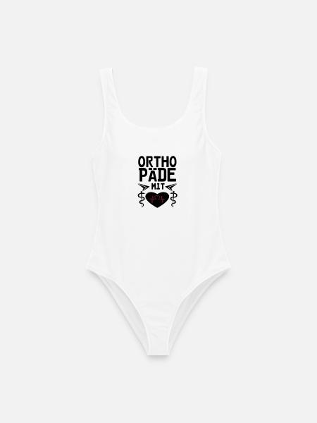 Orthopäde mit Herz Geschenk - Frauen Badeanzug - Weiß