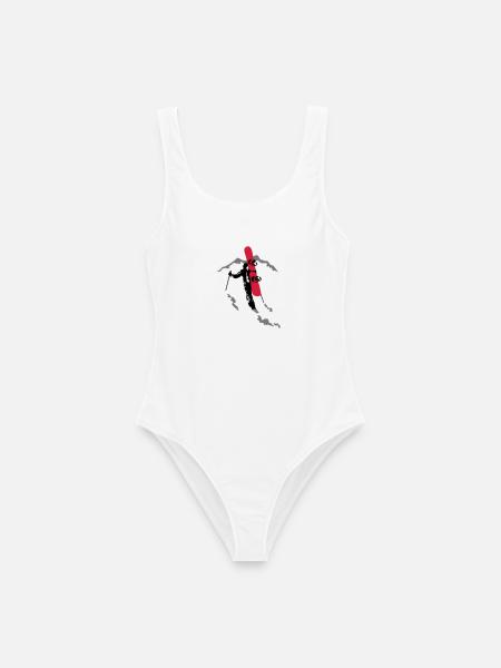 Freerider Snowboarder - Frauen Badeanzug - Weiß