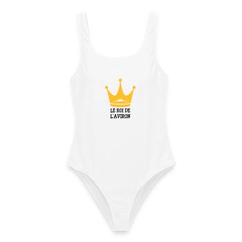 Le Roi de l'Aviron - Maillot de bain femme - blanc - Devant - AI Model Female 172 dark (172cm)