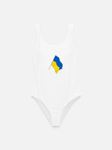 Flagge Ukraine - Frauen Badeanzug - Weiß
