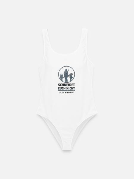 logo schneidet euch nicht - Frauen Badeanzug - Weiß