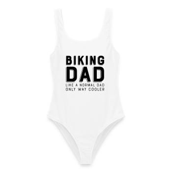 Papa vélo - Maillot de bain femme - blanc - Devant - AI Model Female 172 dark (172cm)