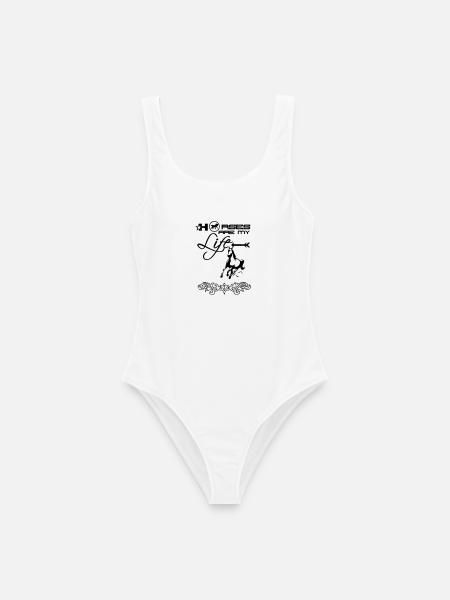 Horses are my Life Geschenk Pferd Reiter Spruch - Frauen Badeanzug - Weiß