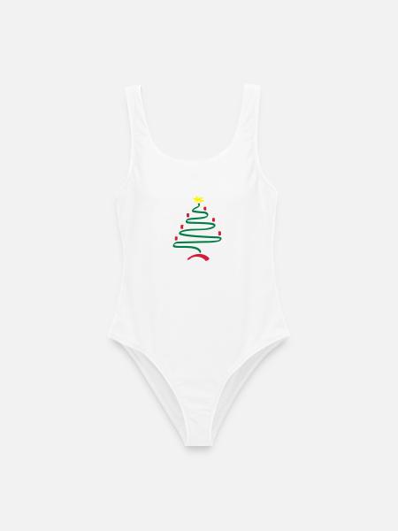 Tannenbaum Weihnachten - Frauen Badeanzug - Weiß