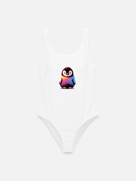 Pinguin - Frauen Badeanzug - Weiß
