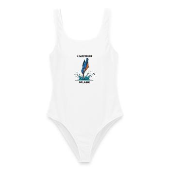 Martin-pêcheur Splash Kingfisher Rivière - Maillot de bain femme - blanc - Devant - AI Model Female 172 dark (172cm)