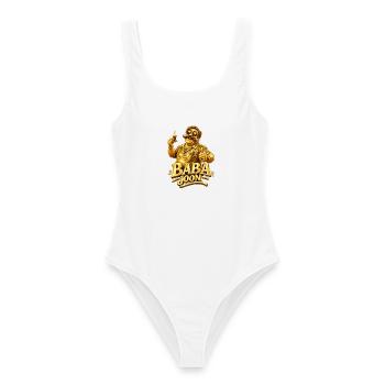 Baba Joon Papa Tee Gold - Frauen Badeanzug - Weiß - Vorne - AI Model Female 172 dark (172cm)