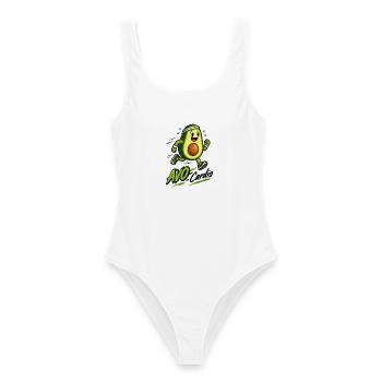 Avocado Fitnessläufer - Frauen Badeanzug - Weiß - Vorne - AI Model Female 172 dark (172cm)