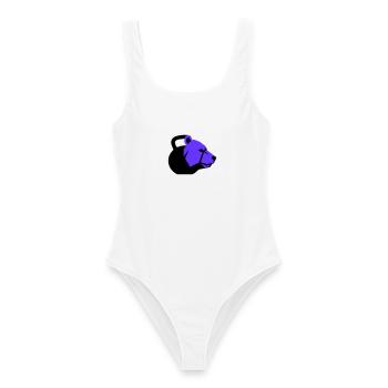 Kettlebell Bear Bear Fitness dynamique - Maillot de bain femme - blanc - Devant - AI Model Female 172 dark (172cm)