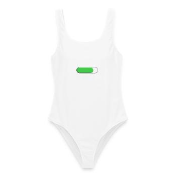 Jauge Petite Verte (chargement) - Maillot de bain femme - blanc - Devant - AI Model Female 172 dark (172cm)
