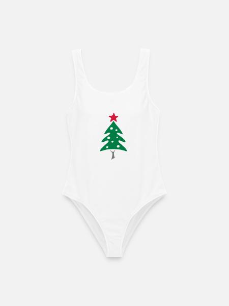 Weihnachtsbaum - Frauen Badeanzug - Weiß