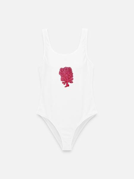 Corail - Venus Red Coral - Coral Sea fan - Frauen Badeanzug - Weiß
