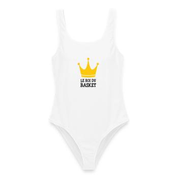 Le Roi du Basket - Maillot de bain femme - blanc - Devant - AI Model Female 172 dark (172cm)