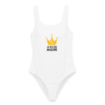 Le Roi des Maçon ! - Maillot de bain femme - blanc - Devant - AI Model Female 172 dark (172cm)