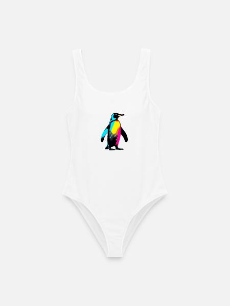 Pinguin - Frauen Badeanzug - Weiß