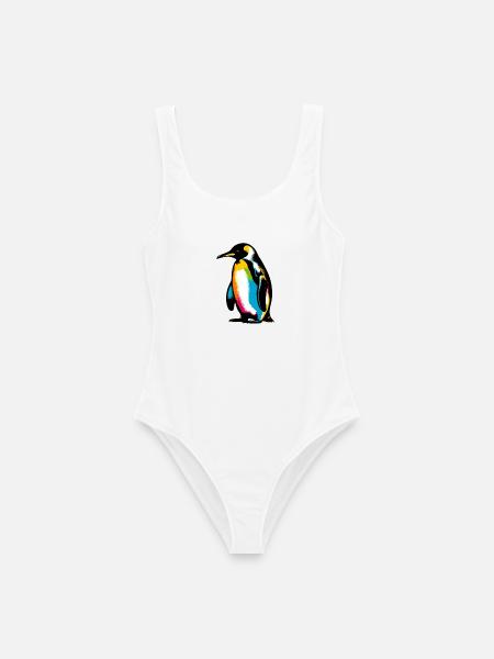 Pinguin - Frauen Badeanzug - Weiß