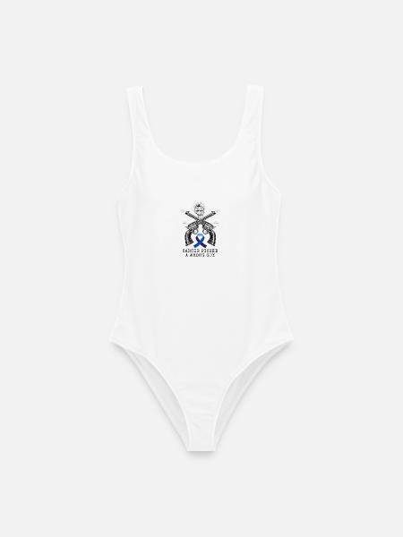 Cancer_picked_a_wrong_guy_Tshirt - Frauen Badeanzug - Weiß