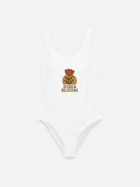 Rise & Bloom - Frauen Badeanzug - Weiß