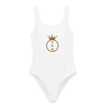 Aïkido - Art Martial - Aïkidoka - Maillot de bain femme - blanc - Devant - AI Model Female 172 dark (172cm)