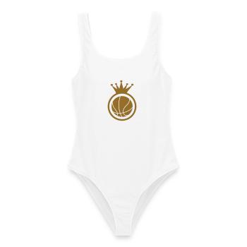 Basket Ball / Basketball / Basktet-Ball / Sport - Maillot de bain femme - blanc - Devant - AI Model Female 172 dark (172cm)