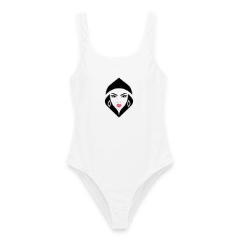 Cobra Queen – puissante, féminine et imposante - Maillot de bain femme - blanc - Devant - AI Model Female 172 dark (172cm)