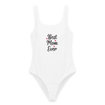Best Mom Ever - Women's Swimsuit - white - Front - AI Model Female 172 dark (172cm)