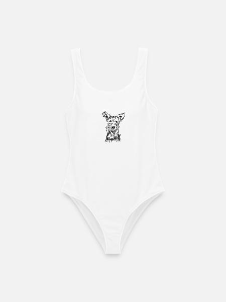 Terrier Berger de Picardie - Frauen Badeanzug - Weiß