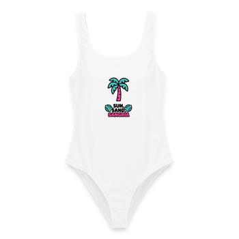 Sun Sand Sangria Logo - Frauen Badeanzug - Weiß - Vorne - AI Model Female 172 dark (172cm)