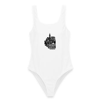 Jakober Viertel Jakobsviertel Nürnberg Silhouette - Frauen Badeanzug - Weiß - Vorne - AI Model Female 172 dark (172cm)