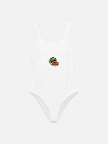 Melone - Frauen Badeanzug - Weiß