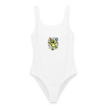 Grenouille de fête - Maillot de bain femme - blanc - Devant - AI Model Female 172 dark (172cm)