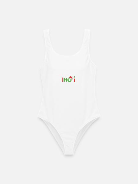 (Ho)³ Ho ho ho lustige Weihnachten - Frauen Badeanzug - Weiß