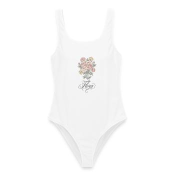 Flora Pfingstrosen Strauß Vintage - Frauen Badeanzug - Weiß - Vorne - AI Model Female 172 dark (172cm)