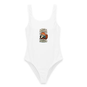 Roter Panda - Frauen Badeanzug - Weiß - Vorne - AI Model Female 172 dark (172cm)
