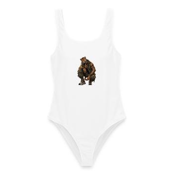 Drop Wild Rohan - Frauen Badeanzug - Weiß - Vorne - AI Model Female 172 dark (172cm)