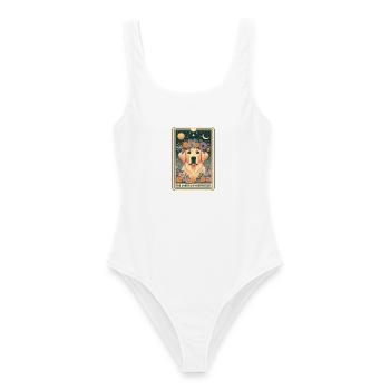 Labrador Retriever Geschenk Hundeliebhaber Tarot - Frauen Badeanzug - Weiß - Vorne - AI Model Female 172 dark (172cm)